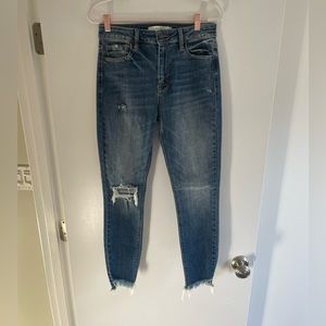 HIDDEN Distressed Blue Denim Jeans 28 cut#HD-599